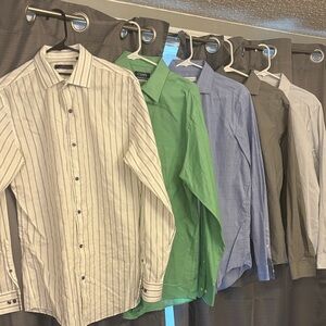 Set of 5 Mens Button-Up Shirts sz 151/2x34/35 Great condition